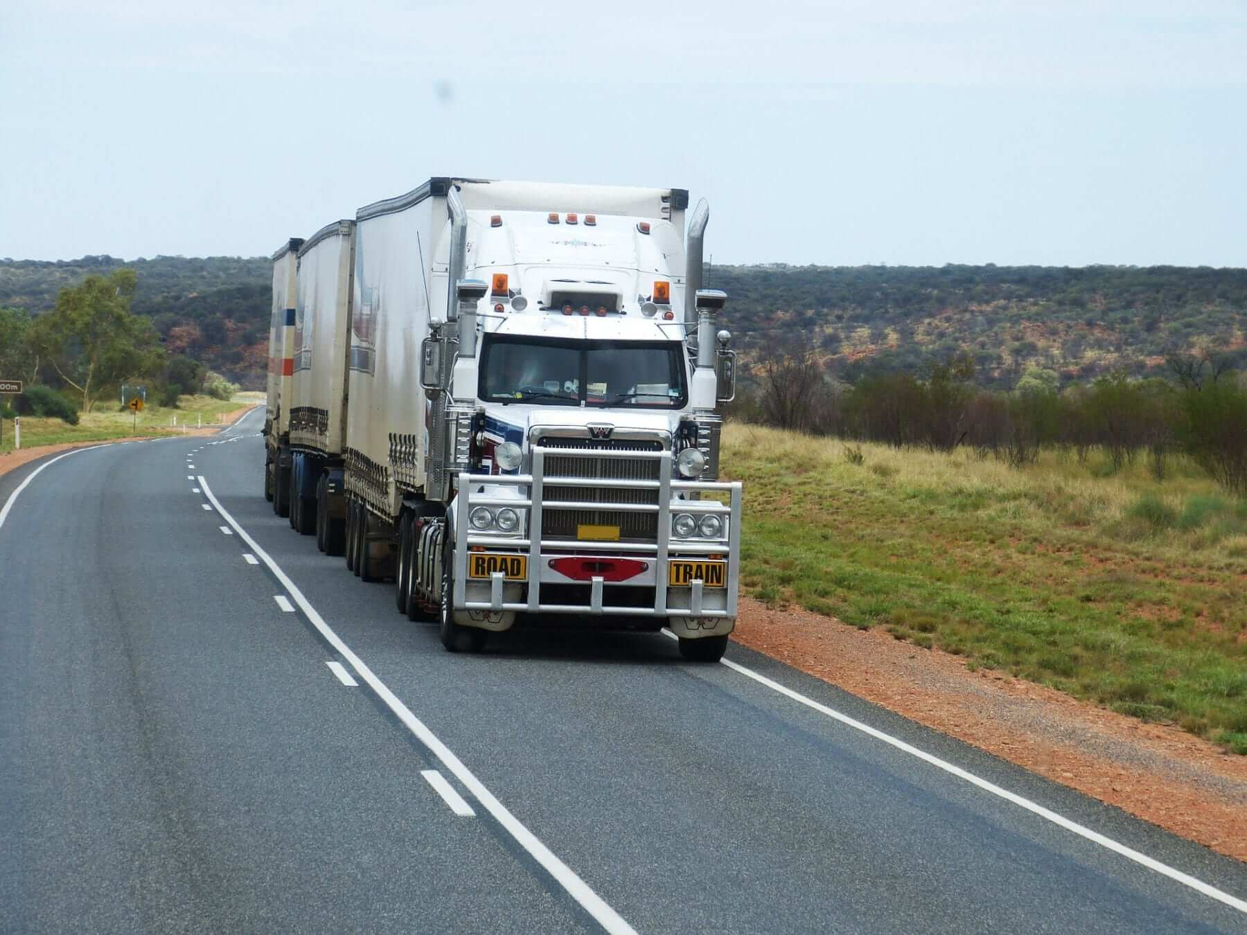 A semi truck