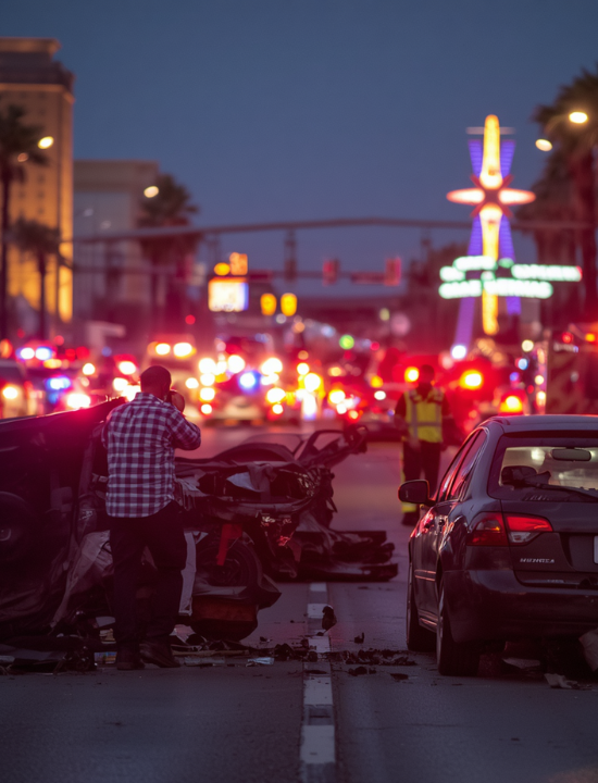 taking photos of the accident scene