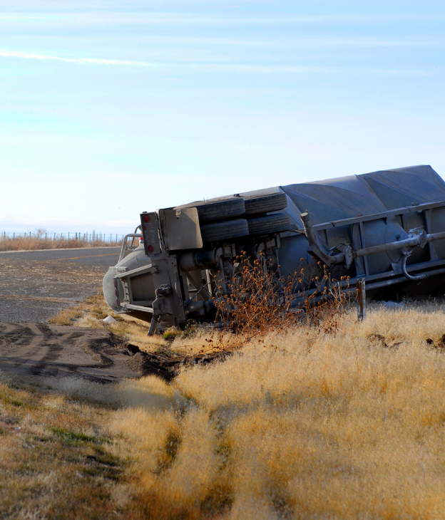 Rollover car crash and serious injuries